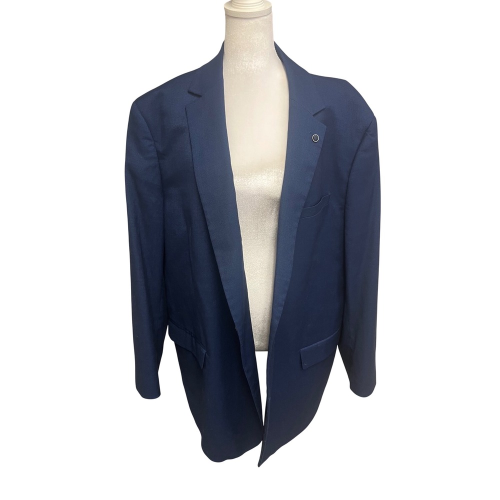 Johnny Bigg Blazer Mens Blue Suit Jacket Sz 50 Paisley Lining Formal Business